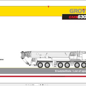 Grove Crane GMK 6300 Spare Parts List 3096080 2004 (1)