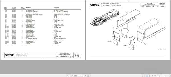 Grove Crane GMK 6300 Spare Parts List 3096080 2004 (2)