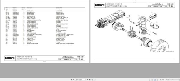 Grove Crane GMK 6300 Spare Parts List 3096082 2004 (2)