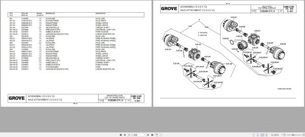 Grove Crane GMK 6300 Spare Parts List 3117205 2005 (2)