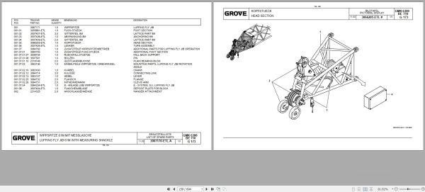 Grove Crane GMK 6300 Spare Parts List 3121286 2006 (2)