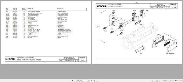 Grove Crane GMK 6300 Spare Parts List 3165225 2009 (2)