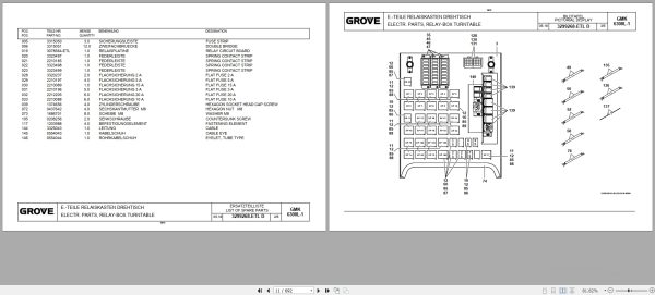 Grove Crane GMK 6300L 1 Spare Parts List 4175478R 2018 (2)