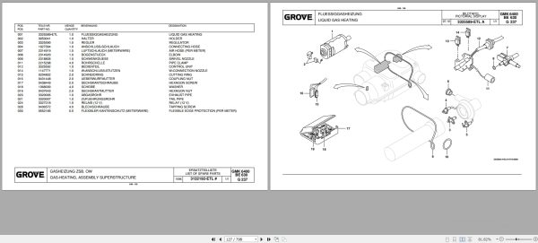 Grove Crane GMK 6400 Spare Parts List 3206250BC 2015 (2)
