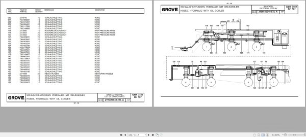 Grove Crane GMK 7450 Spare Parts List 3065690 2003 (2)