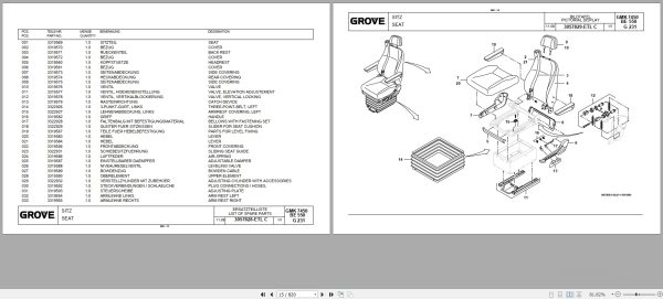 Grove Crane GMK 7450 Spare Parts List 3183750T 2013 (2)