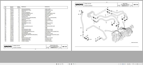Grove Crane GMK 7450 Spare Parts List 4168534 2018 (2)