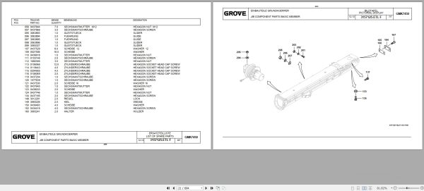 Grove Crane GMK 7450 Spare Parts List 4168534 2021 (2)