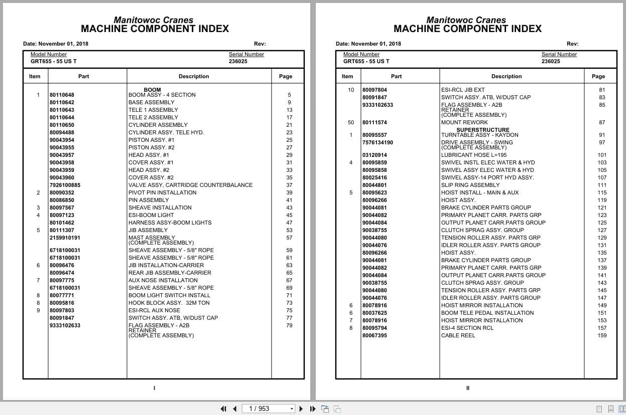Grove Crane GRT655   55US T 236025 Parts Manual 2018 (1)