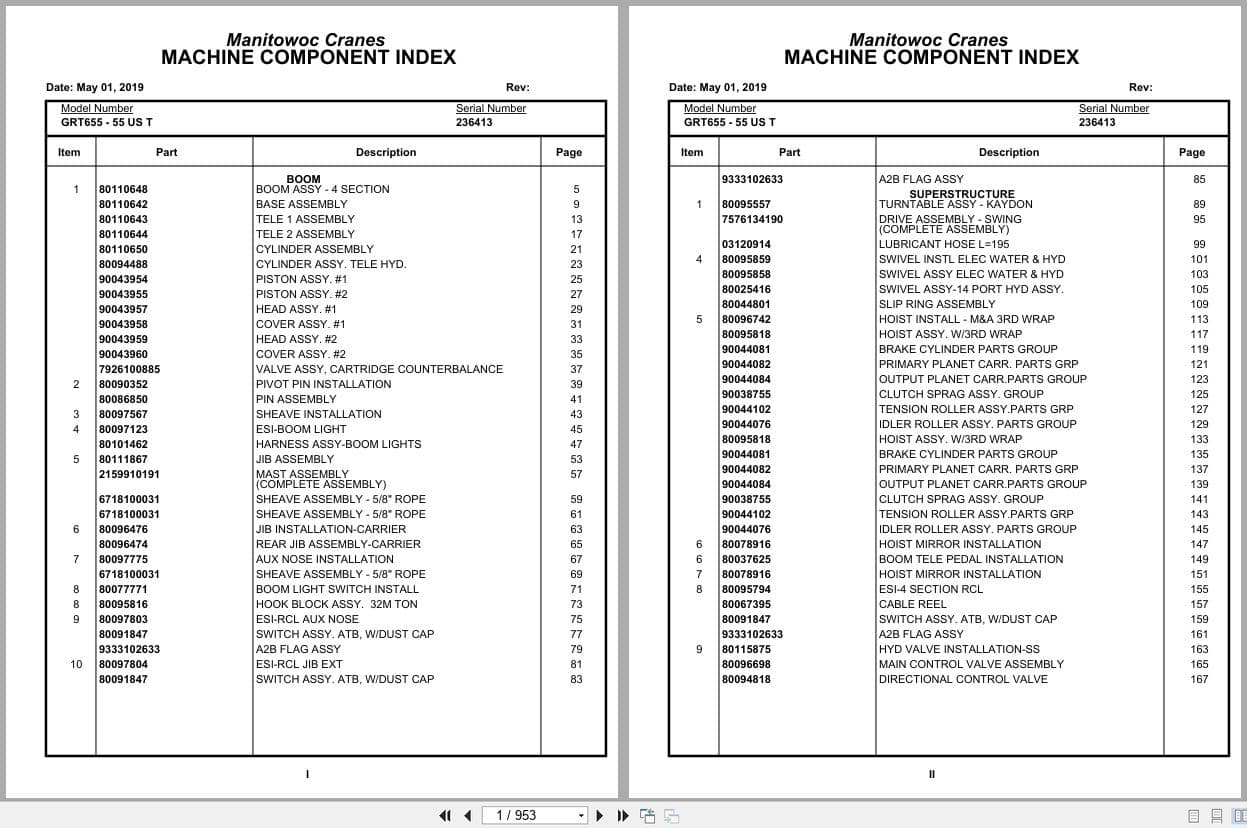 Grove Crane GRT655   55US T 236413 Parts Manual 2019 (1)