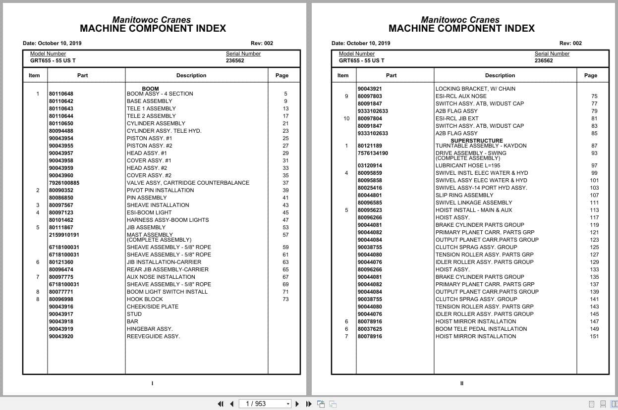 Grove Crane GRT655   55US T 236562 Parts Manual 2019 (1)