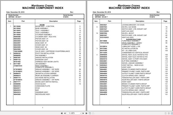 Grove Crane GRT655   55US T 614816 Parts Manual 2019 (1)