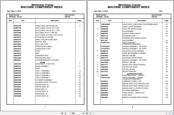 Grove Crane GRT655L   55US 236156 Parts Manual 2018 (1)