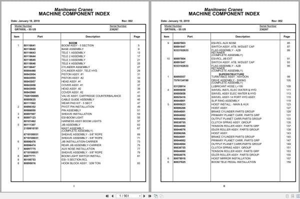 Grove Crane GRT655L   55US 236267 Parts Manual 2019 (1)