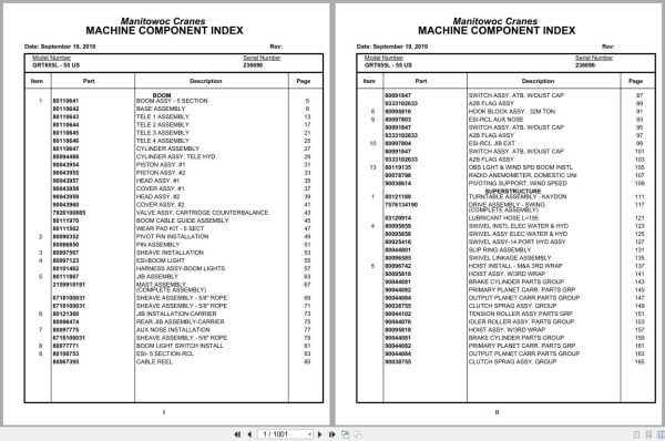 Grove Crane GRT655L   55US 236696 Parts Manual 2019 (1)