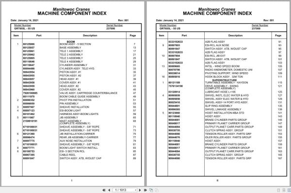 Grove Crane GRT655L   55US 237000 Parts Manual 2021 (1)