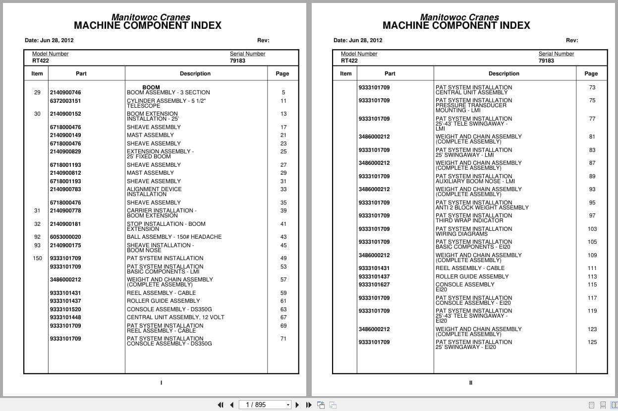 Grove Crane RT422 79183 Parts Manual 2012 (1)