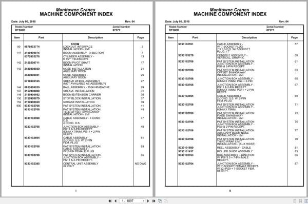 Grove Crane RT500D 87577 Parts Manual 2018 (1)