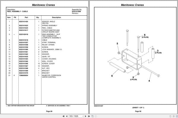 Grove Crane RT500DXL 83147 Parts Manual 2010 (2)