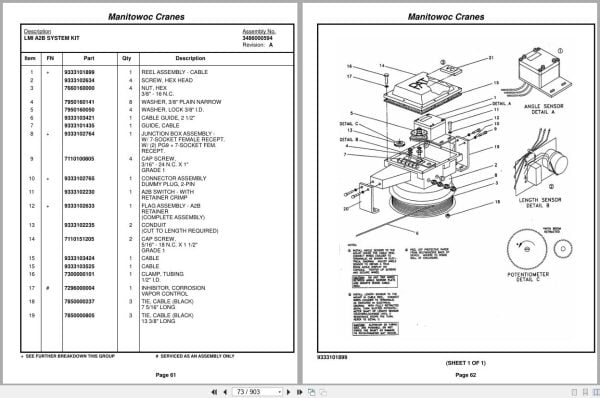 Grove Crane RT522B 222389 Parts Manual 2014 (2)