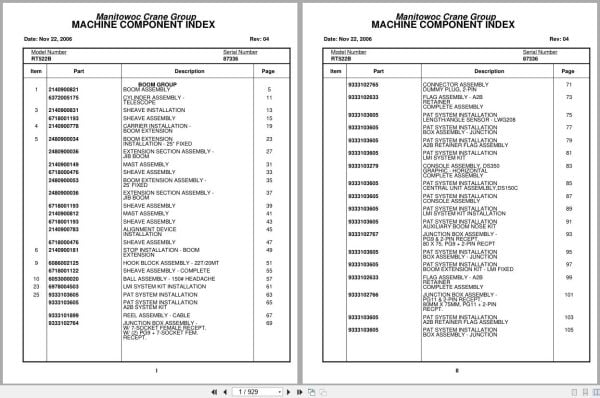 Grove Crane RT522B 87336 Parts Manual 2006 (1)