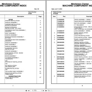 Grove Crane RT522B 87504 Parts Manual 2012 (1)