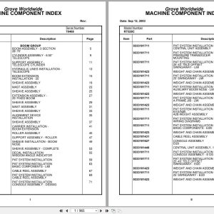 Grove Crane RT528C 70468 Parts Manual 2003 (1)