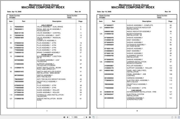 Grove Crane RT528C 72022 Parts Manual 2008 (1)