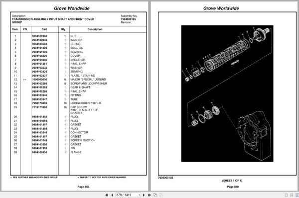 Grove Crane RT528C 73572 Parts Manual 2003 (2)