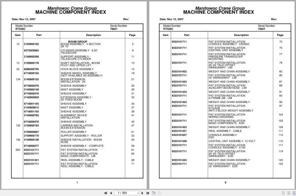 Grove Crane RT528C 76601 Parts Manual 2007 (1)