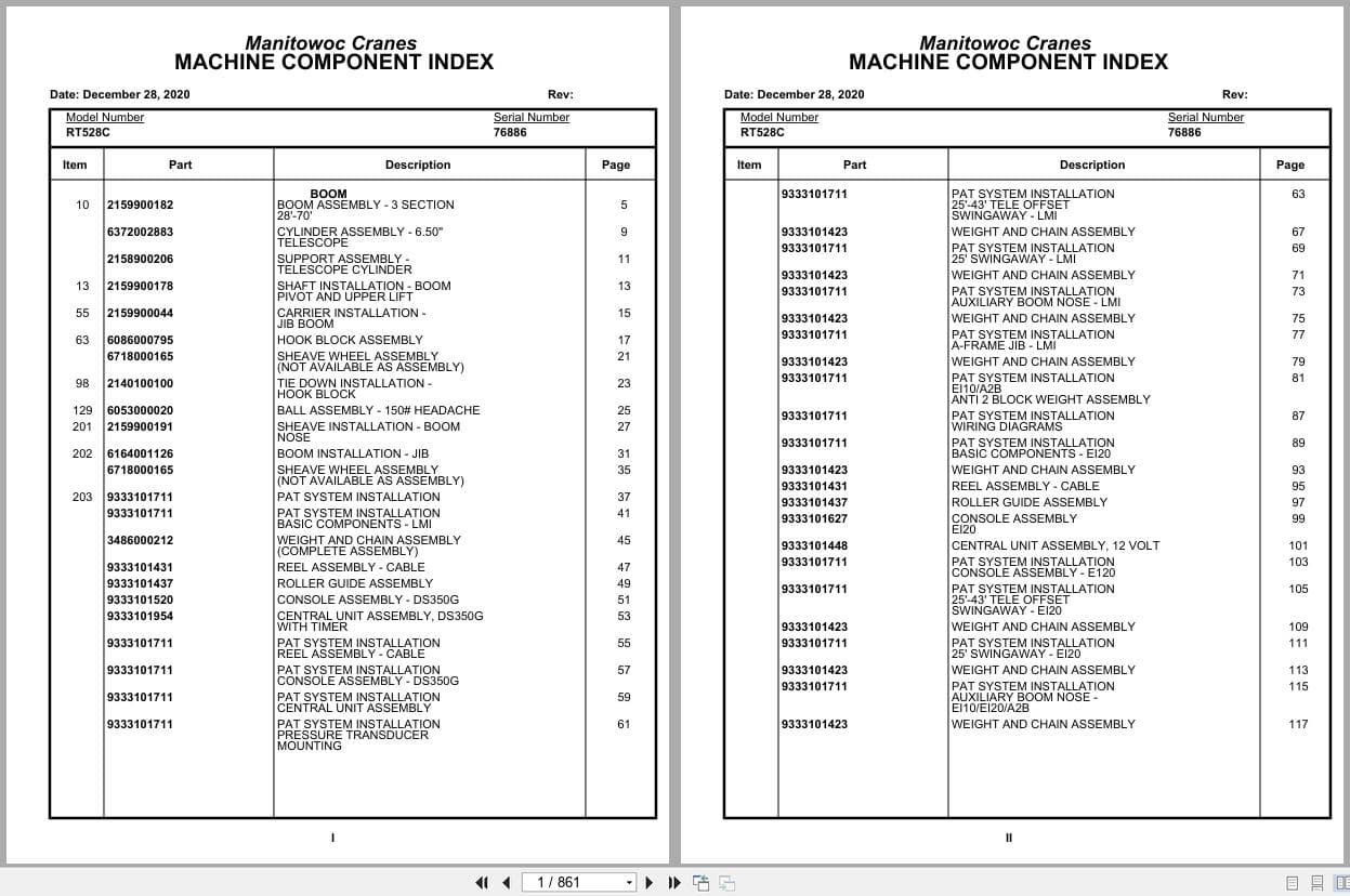 Grove Crane RT528C 76886 Parts Manual 2020 (1)