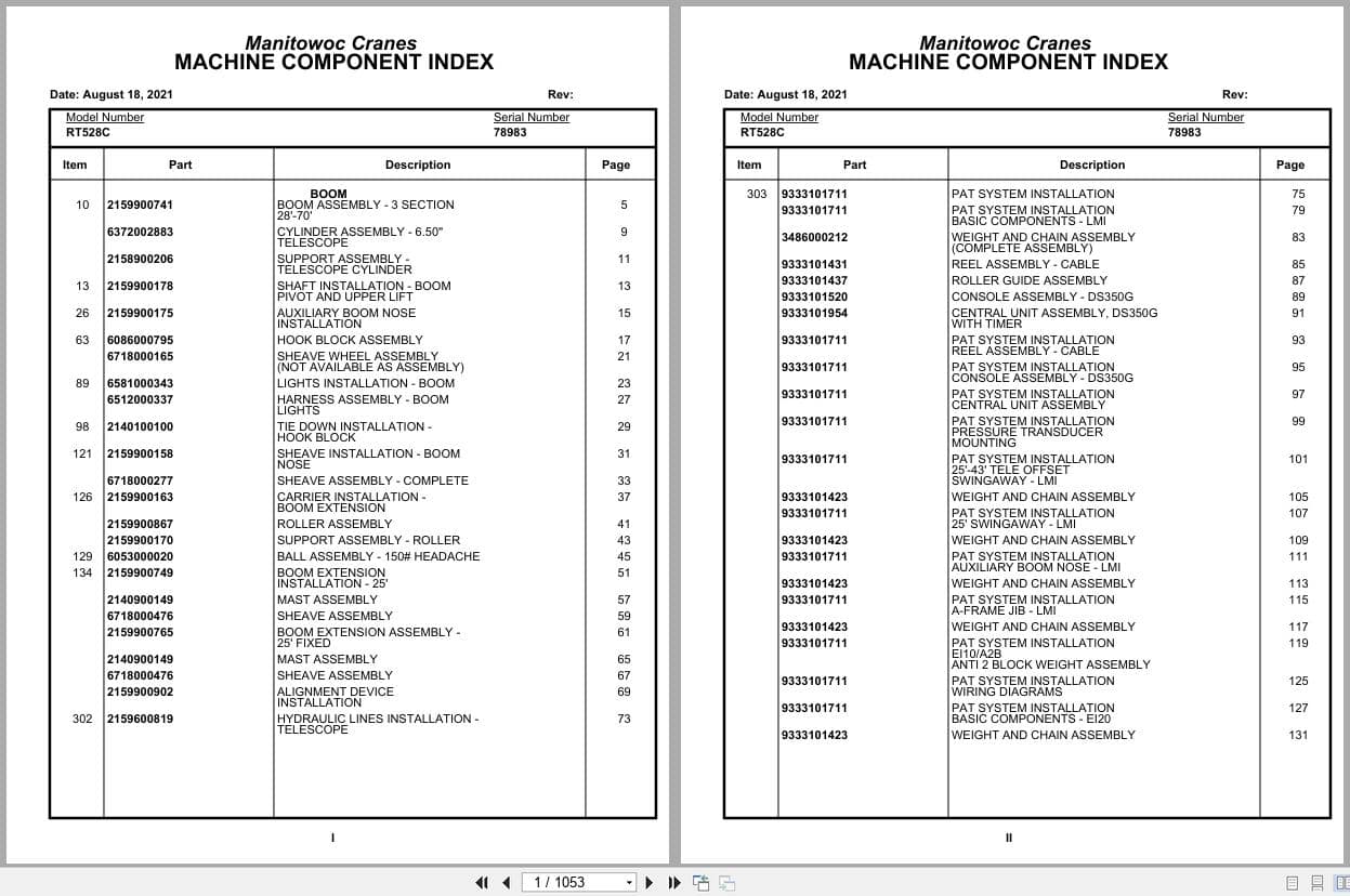 Grove Crane RT528C 78983 Parts Manual 2021 (1)