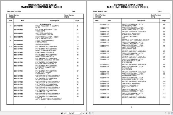 Grove Crane RT528C 81312 Parts Manual 2005 (1)