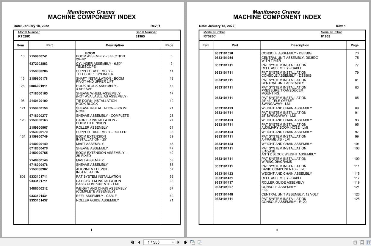 Grove Crane RT528C 81905 Parts Manual 2022 (1)