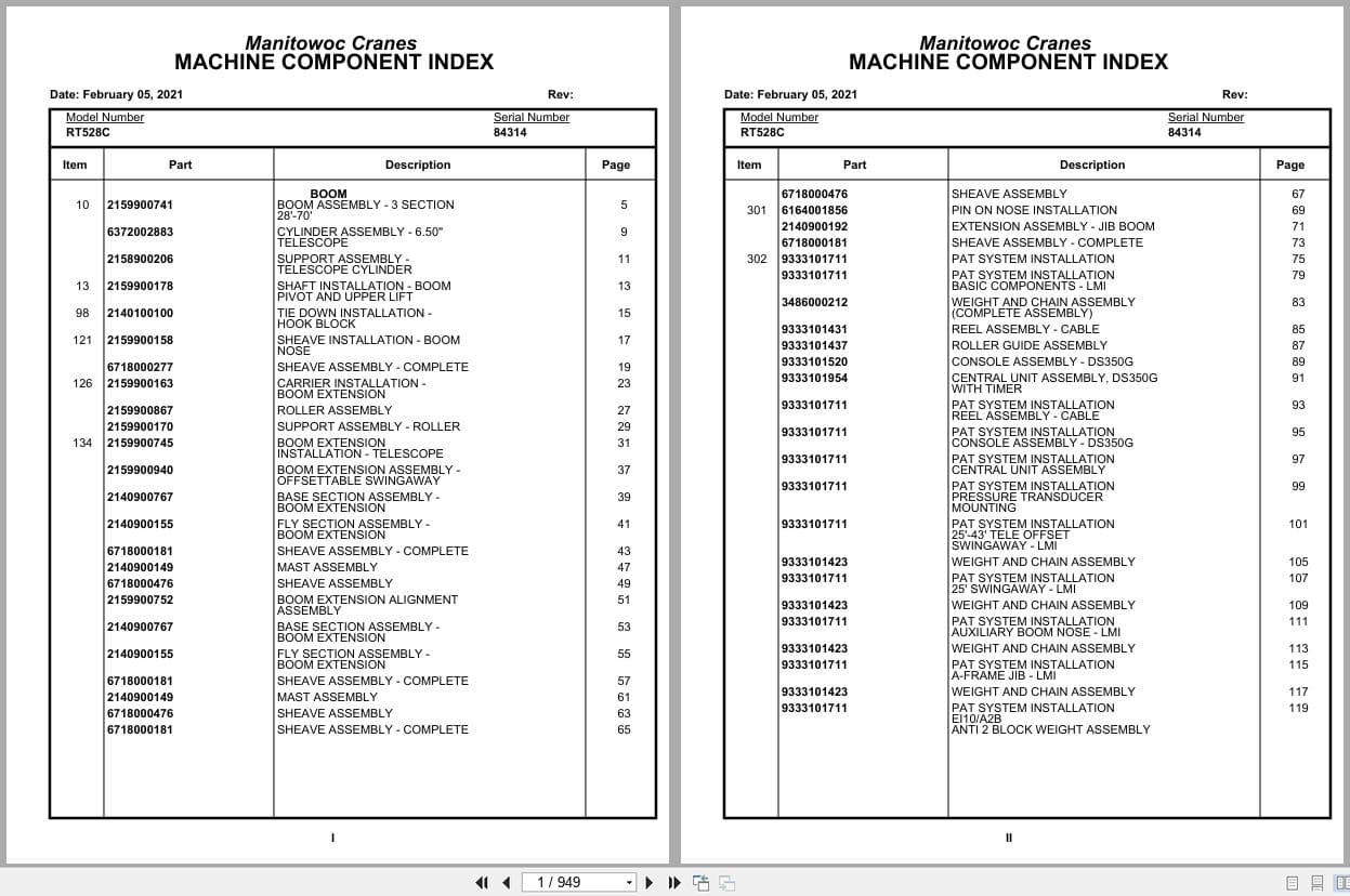 Grove Crane RT528C 84314 Parts Manual 2021 (1)