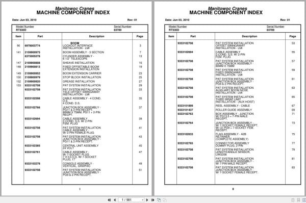Grove Crane RT530D 83789 Parts Manual 2010 (1)