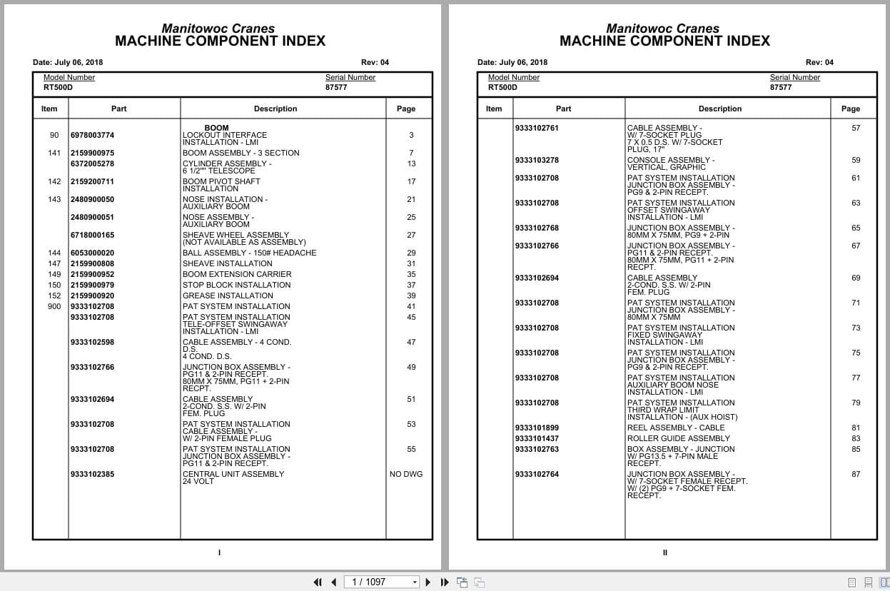 Grove Crane RT530D 87577 Parts Manual 2018 (1)
