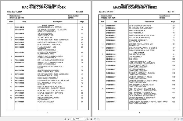 Grove Crane RT530E 2 227385 Parts Manual 2007 (1)