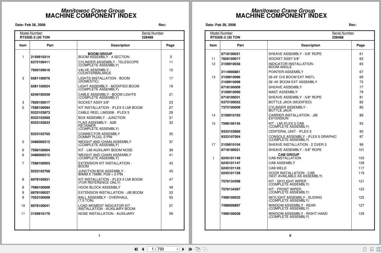 Grove Crane RT530E 2 228488 Parts Manual 2008 (1)