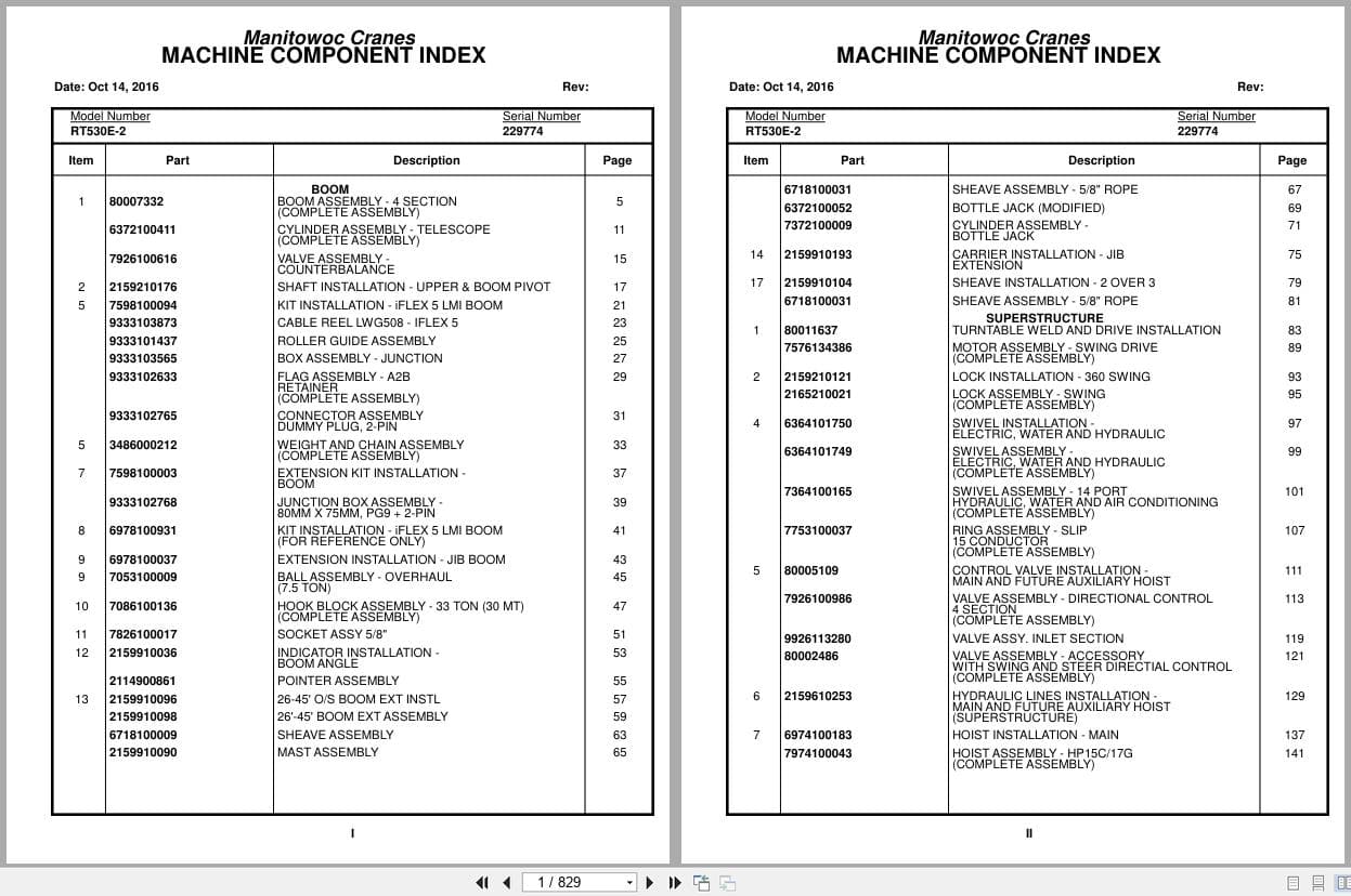 Grove Crane RT530E 2 229774 Parts Manual 2016 (1)