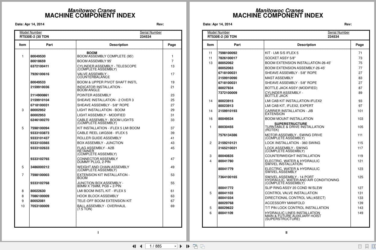 Grove Crane RT530E 2 234534 Parts Manual 2014 (1)