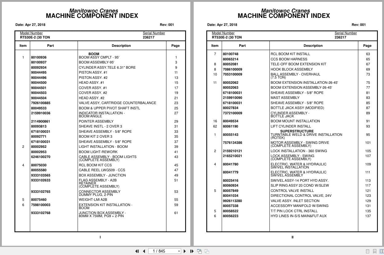 Grove Crane RT530E 2 236217 Parts Manual 2018 (1)