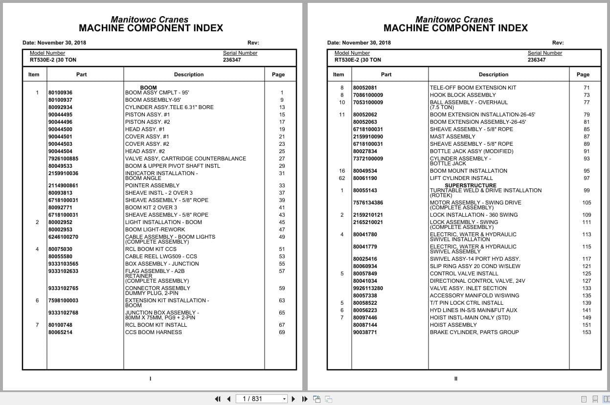 Grove Crane RT530E 2 236347 Parts Manual 2018 (1)