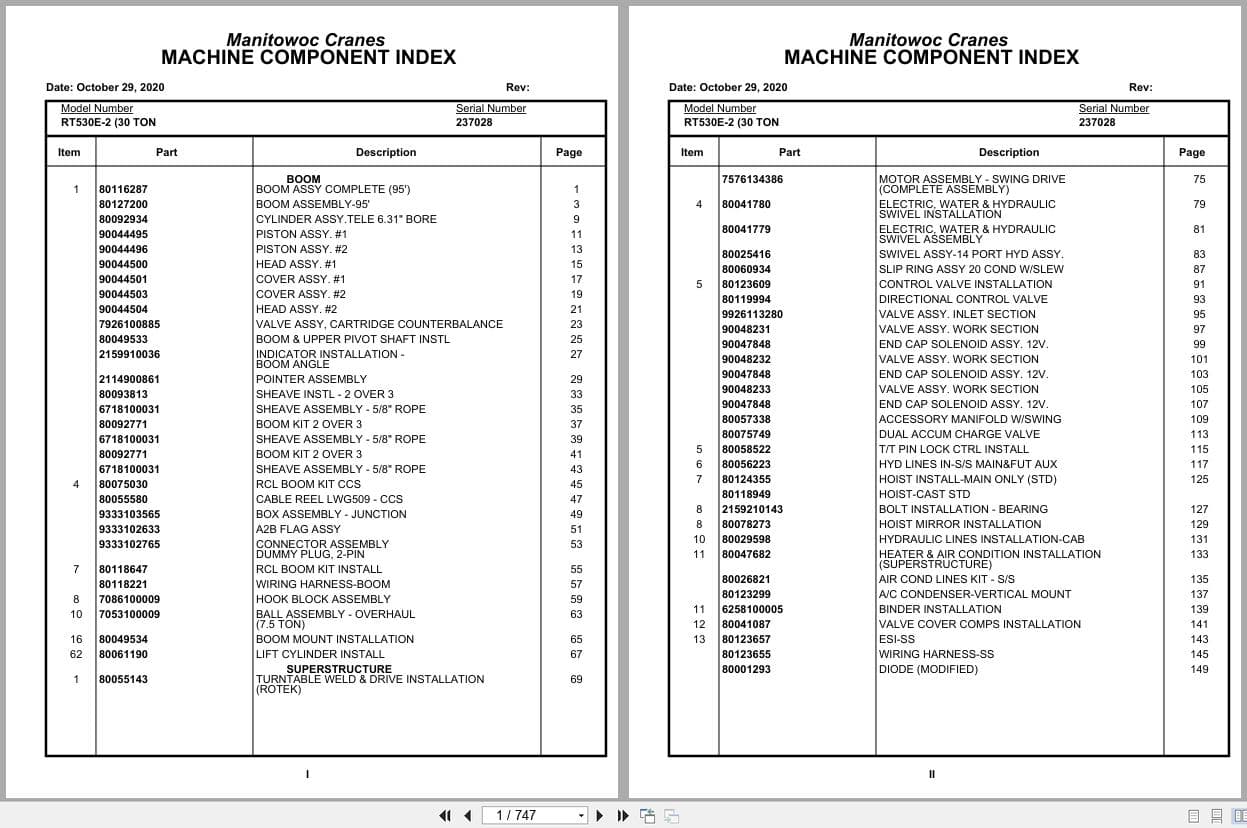 Grove Crane RT530E 2 237028 Parts Manual 2020 (1)