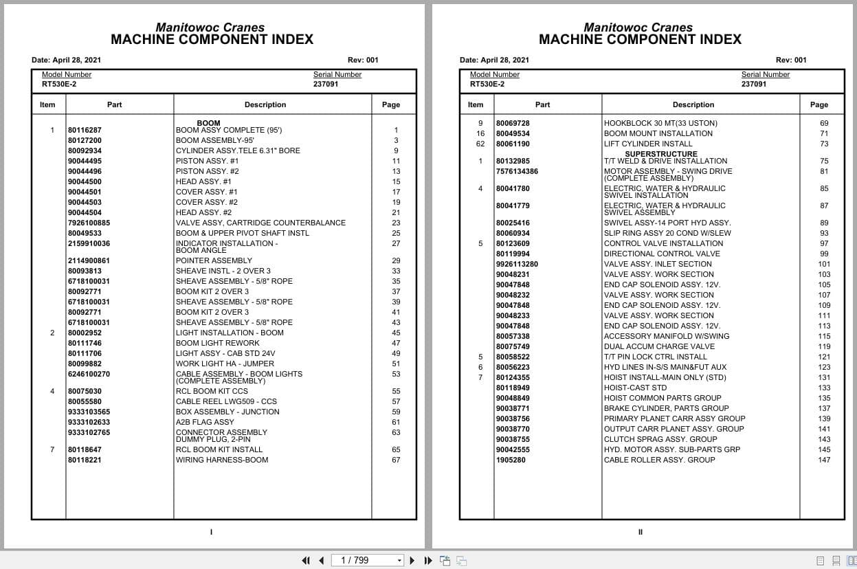 Grove Crane RT530E 2 237091 Parts Manual 2021 (1)