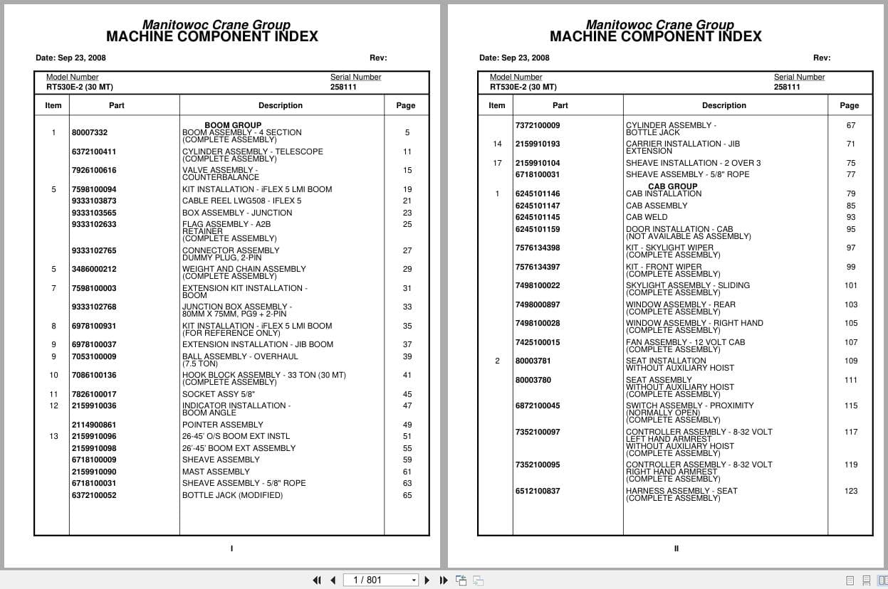 Grove Crane RT530E 2 258111 Parts Manual 2008 (1)