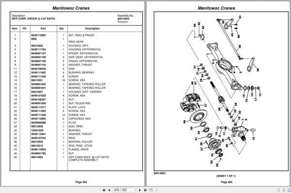 Grove Crane RT530E 2 258267 Parts Manual 2009 (2)