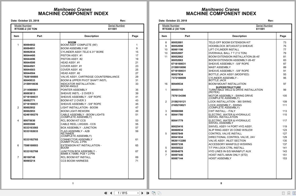 Grove Crane RT530E 2 611591 Parts Manual 2018 (1)