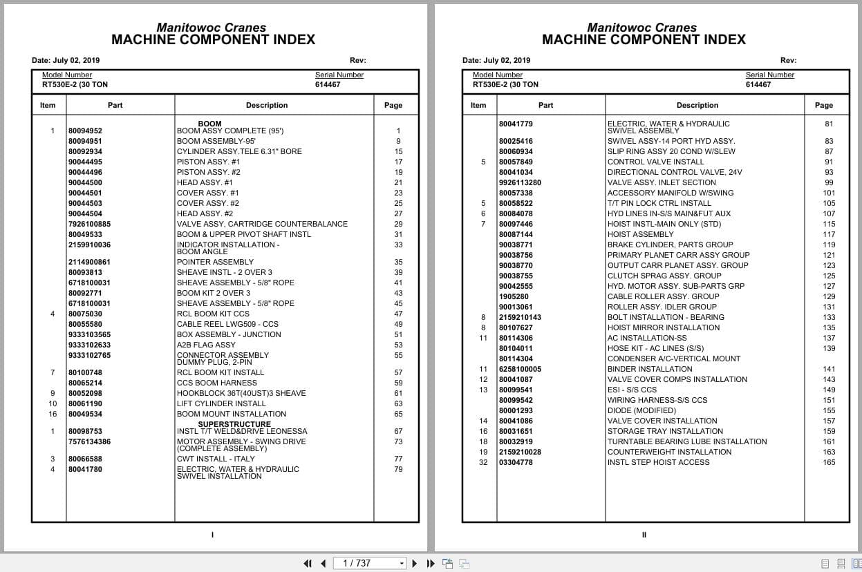 Grove Crane RT530E 2 614467 Parts Manual 2019 (1)
