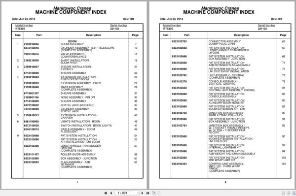 Grove Crane RT530E 221103 Parts Manual 2014 (1)